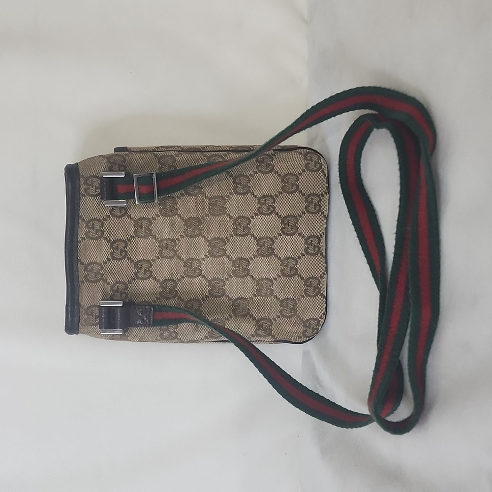 ✨️GUCCI GG Canvas Web Mini Pouch Shoulder Bag - Picture 6 of 16